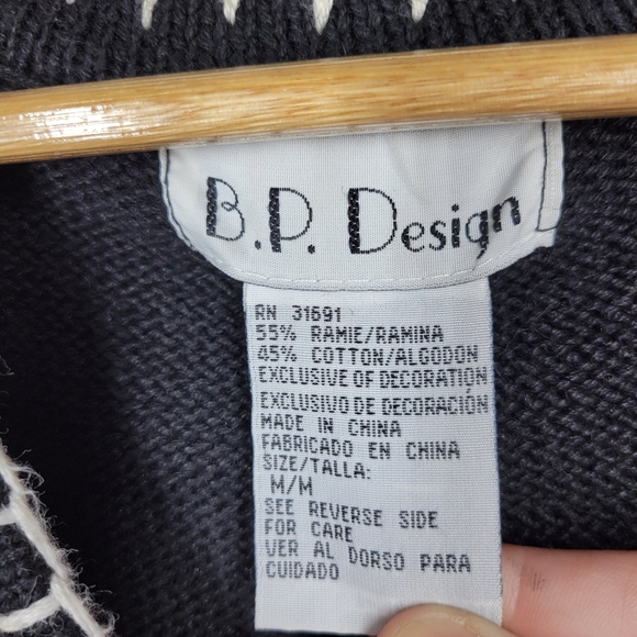 Vintage BP Design Ugly Sweater Vest Knit Winter Gloves Hats Novelty Medium - Picture 4 of 7